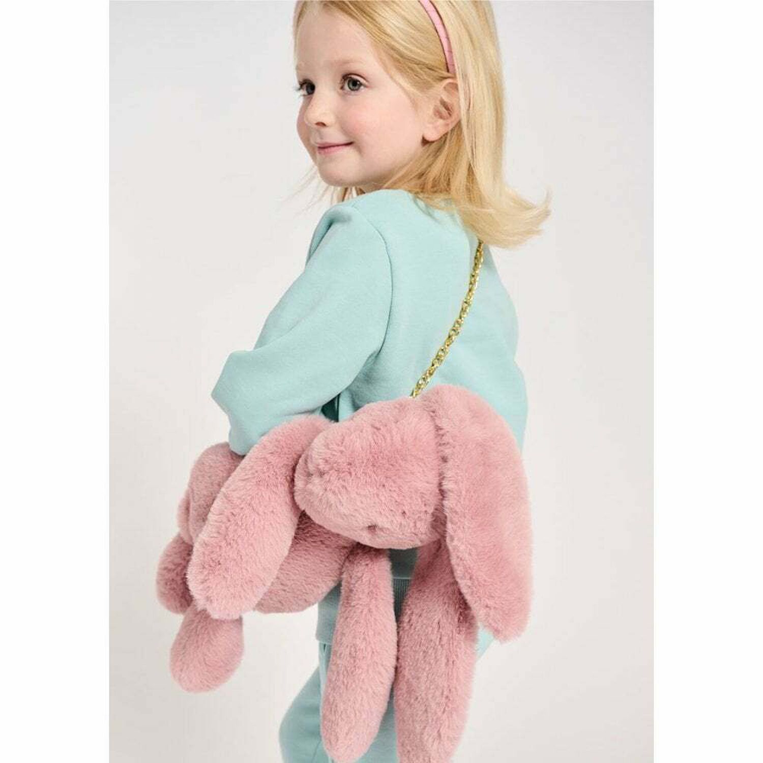 Girls Pink Bunny Bag, 2, hi-res