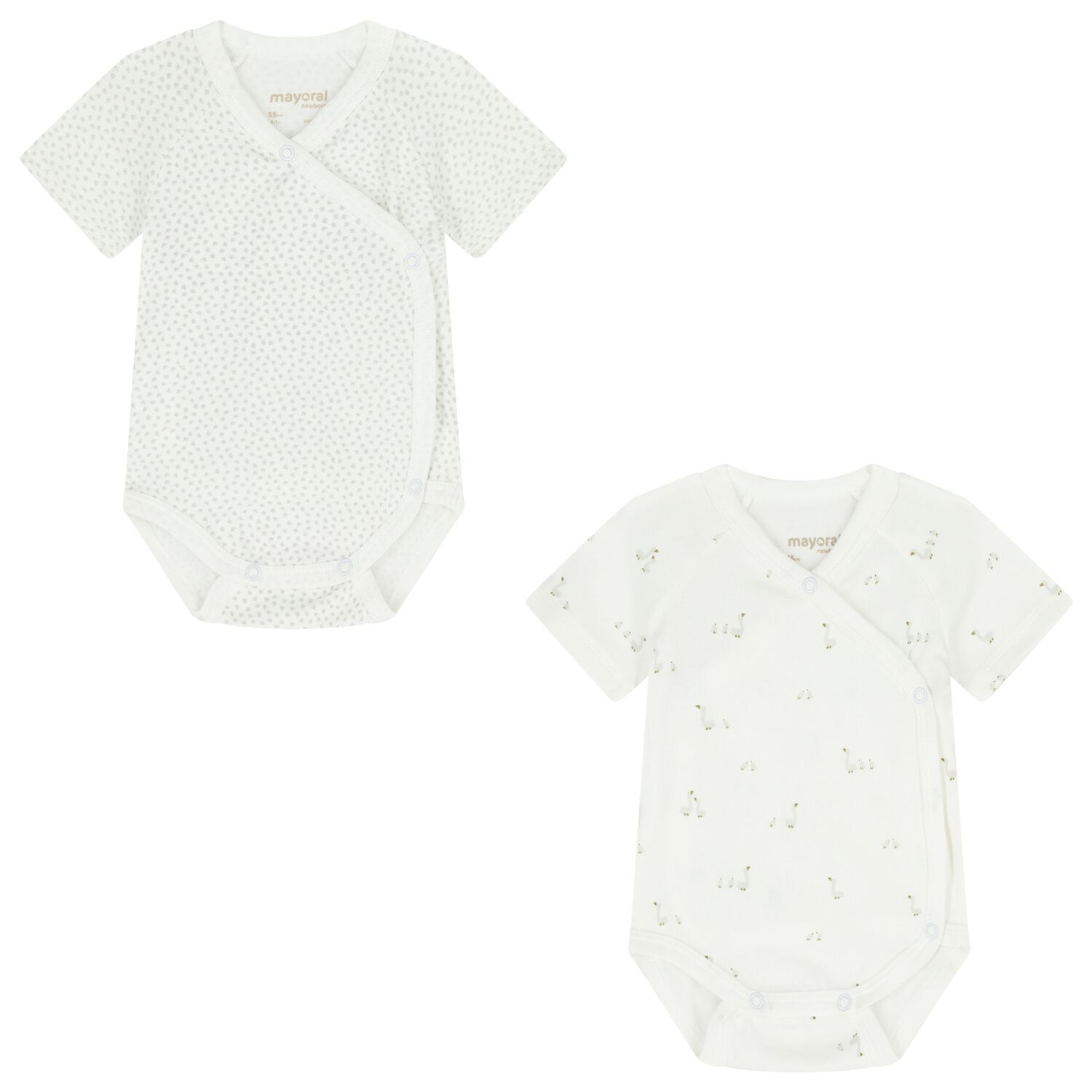 Ivory & Grey Bodysuits ( 2-Pack ), 1, hi-res