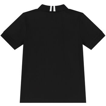Boys Black Logo Polo Shirt