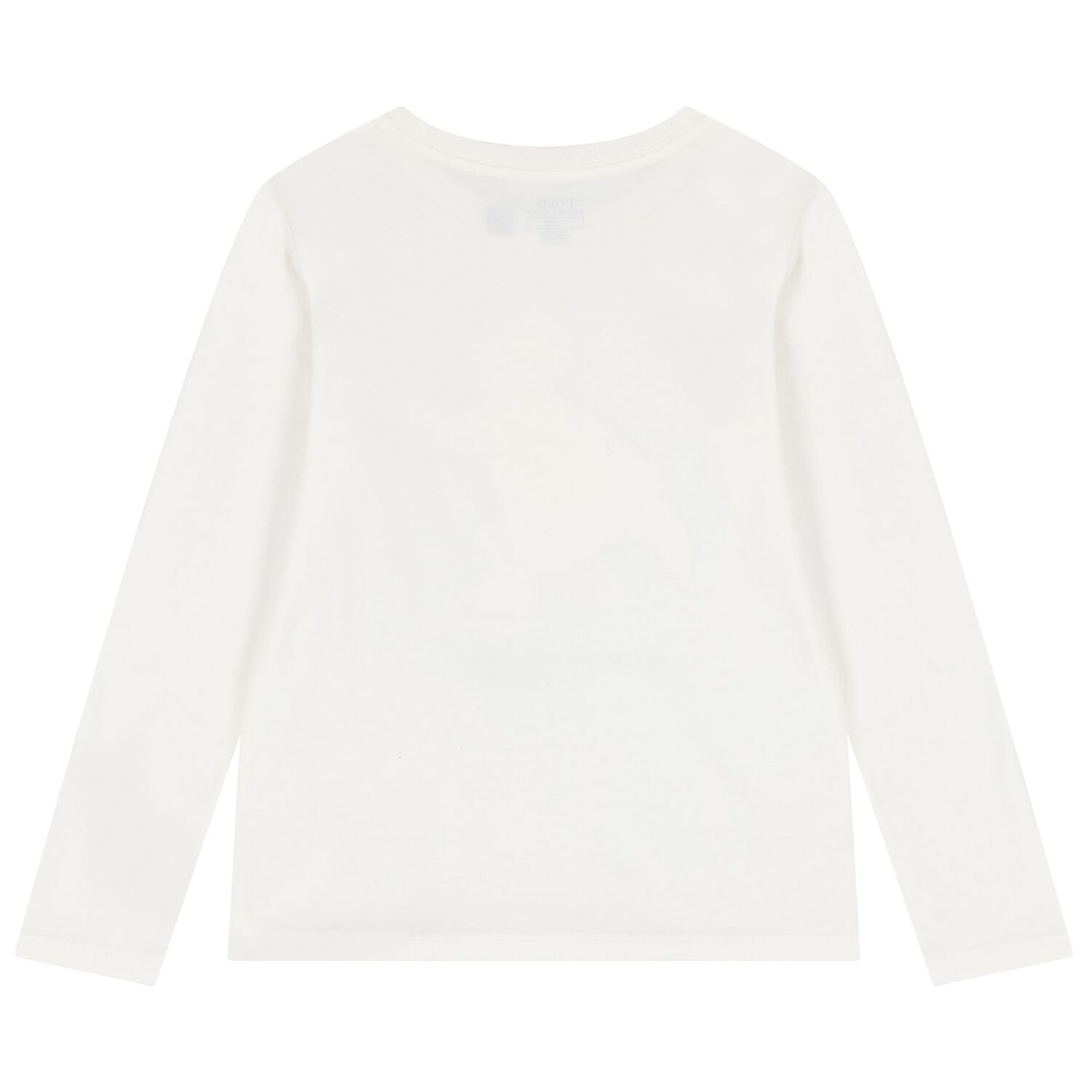 Girls Ivory Polo Bear Long Sleeve Top, 1, hi-res image number null
