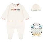 Ivory Logo Zig Zag Babygrow Gift Set, 1, hi-res