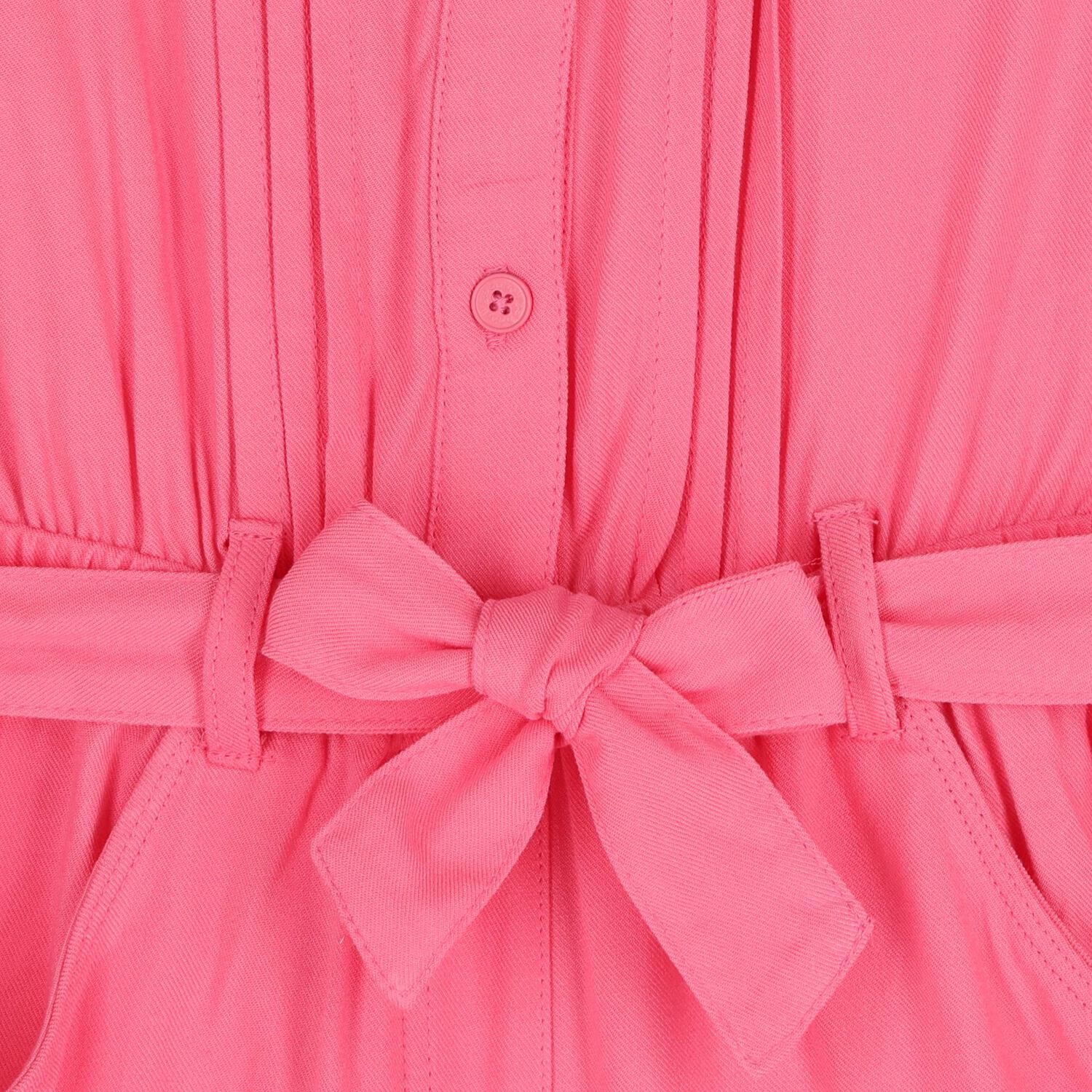 Girls Pink Pleated Playsuit, 1, hi-res