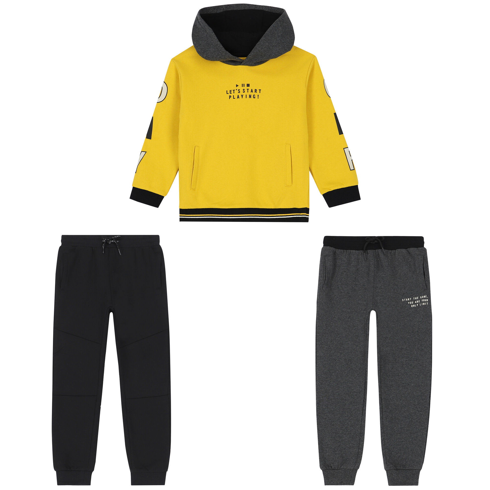 Grey and yellow tracksuit outlet