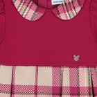 Younger Girls Burgundy & Beige Tartan Dress, 1, hi-res