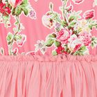 Girls Pink Floral Tulle Dress, 2, hi-res