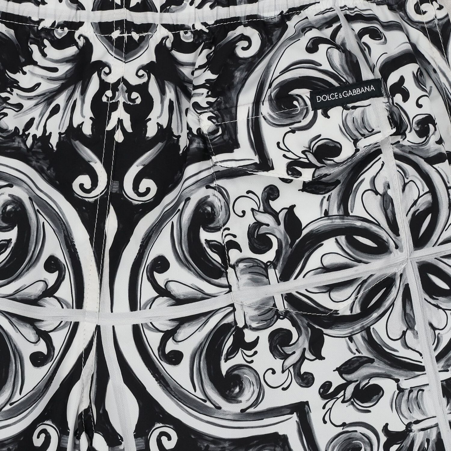 شورت سباحة ماجوليكا أسود وأبيض للأولاد, 1, hi-res