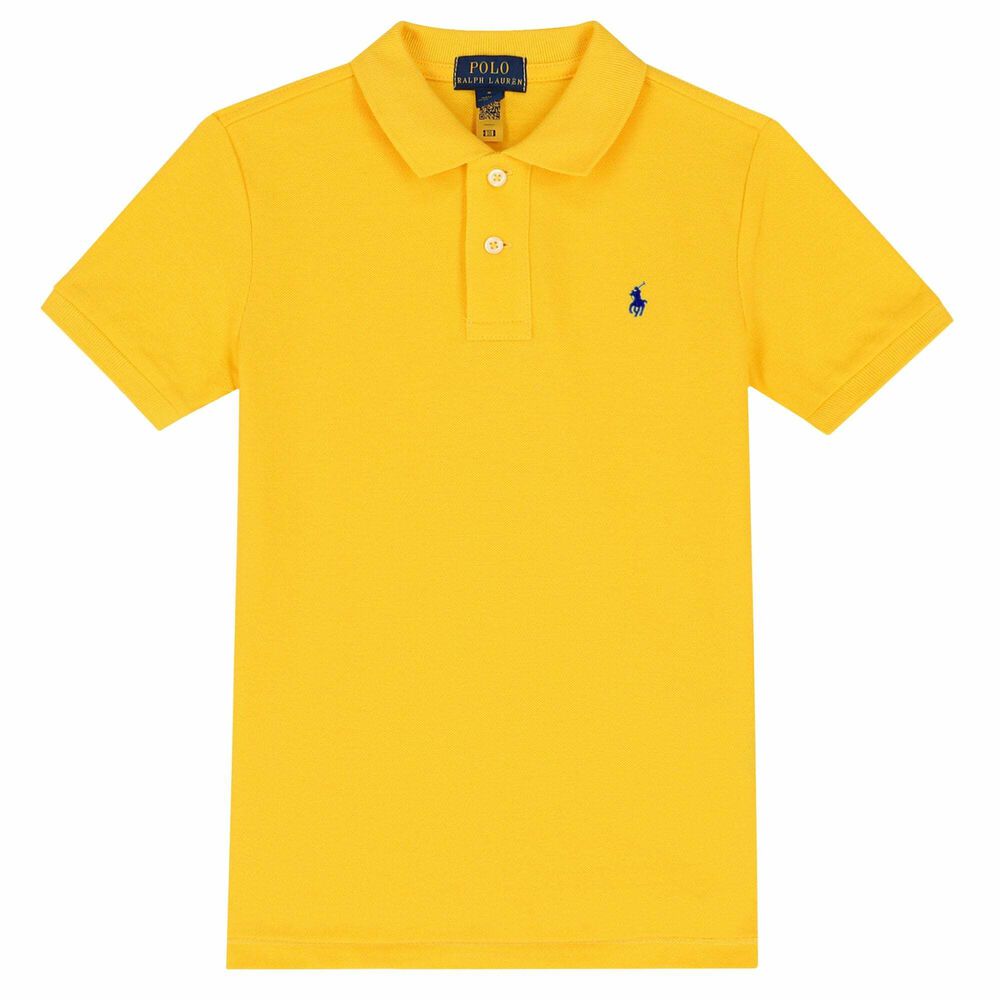 Ralph Lauren Boys Logo Yellow Polo Shirt | Junior Couture USA