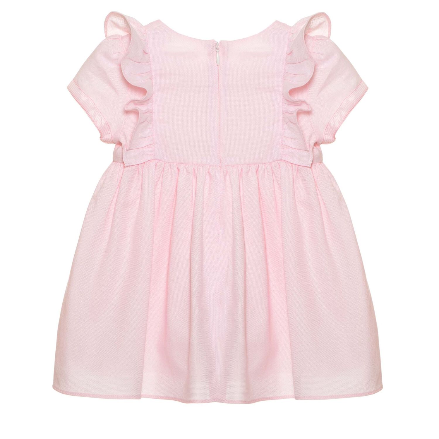 Girls Pink Bow Dress, 1, hi-res