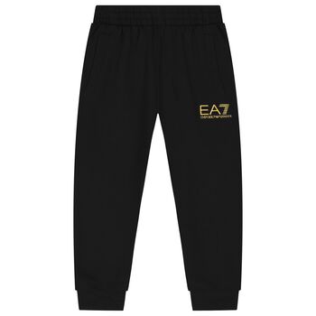 Boys Black Logo Joggers