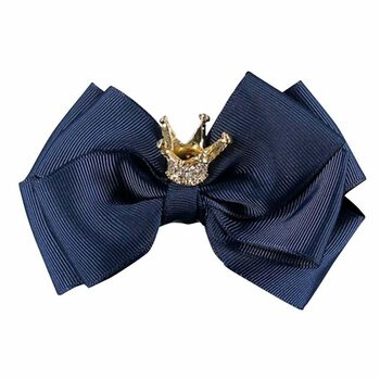 Girls Navy Bow Hairclip