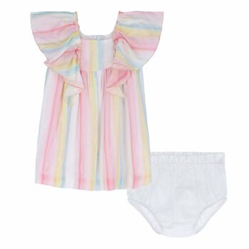 Younger Girls Pastel Stripe Dress