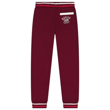 Girls Burgundy Logo Joggers