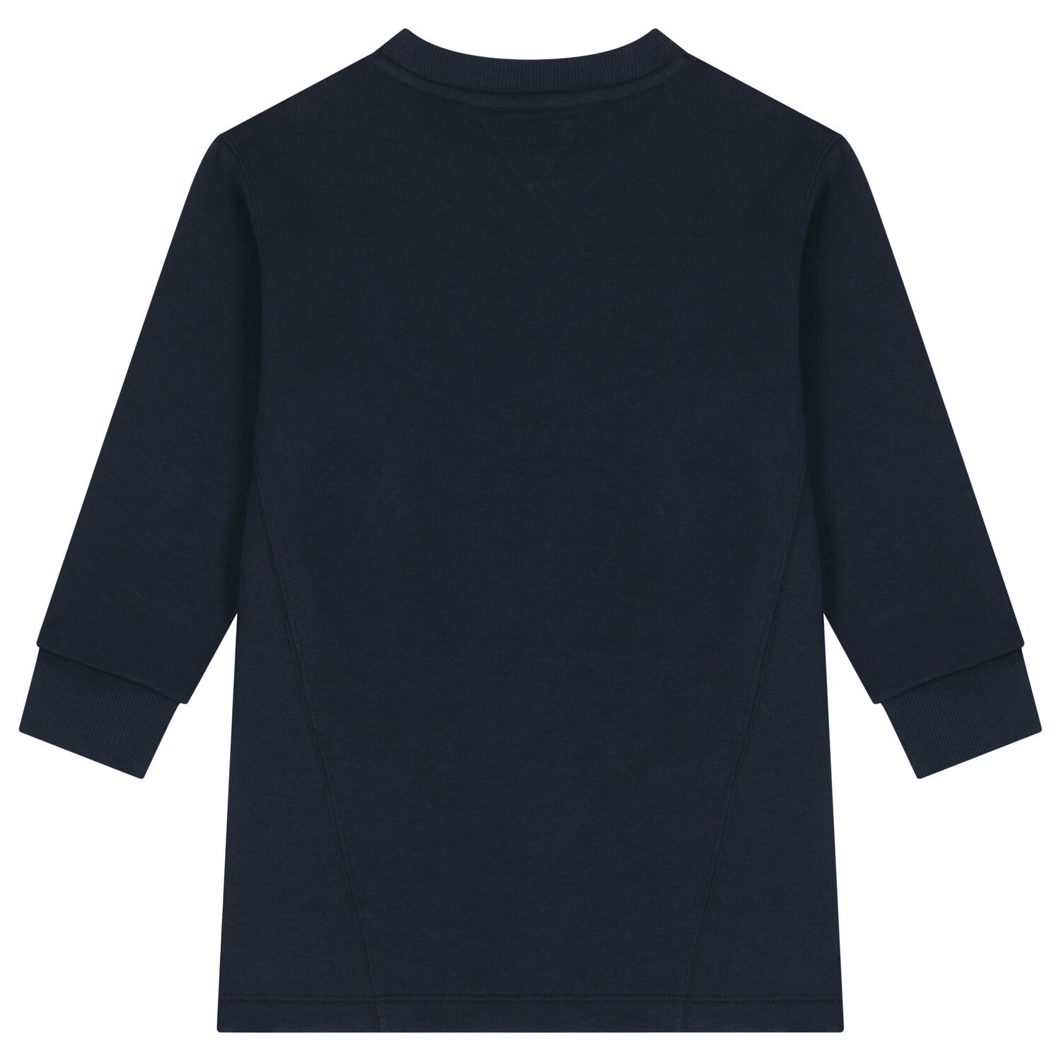 Girls Navy Blue Floral Logo Sweatshirt Dress, 1, hi-res