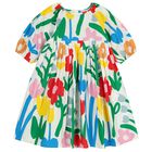 Girls Multi-Coloured Floral Dress, 1, hi-res