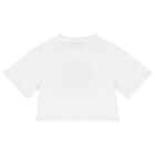 Girls White Logo T-Shirt, 1, hi-res