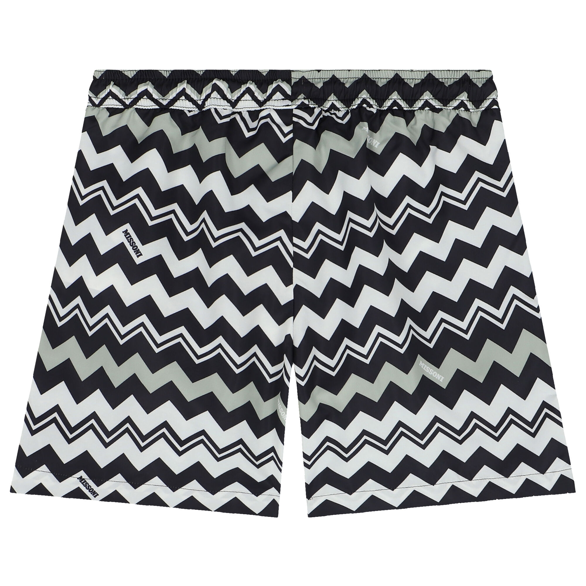 Missoni Kids logo-detail bermuda shorts - White