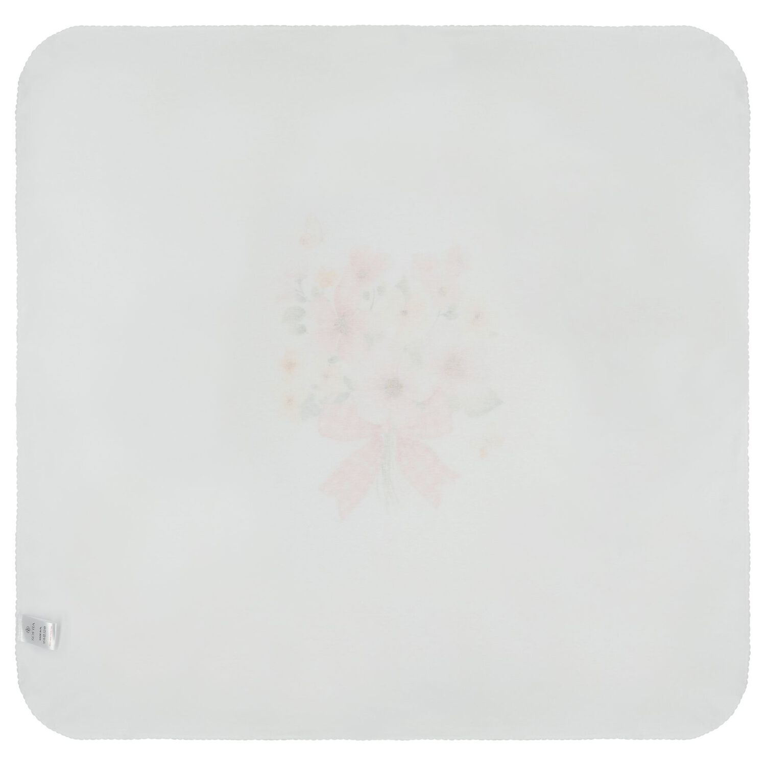 Baby Girls White & Pink Floral Blanket Set , 1, hi-res