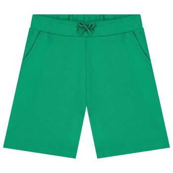 Boys Green Logo Shorts
