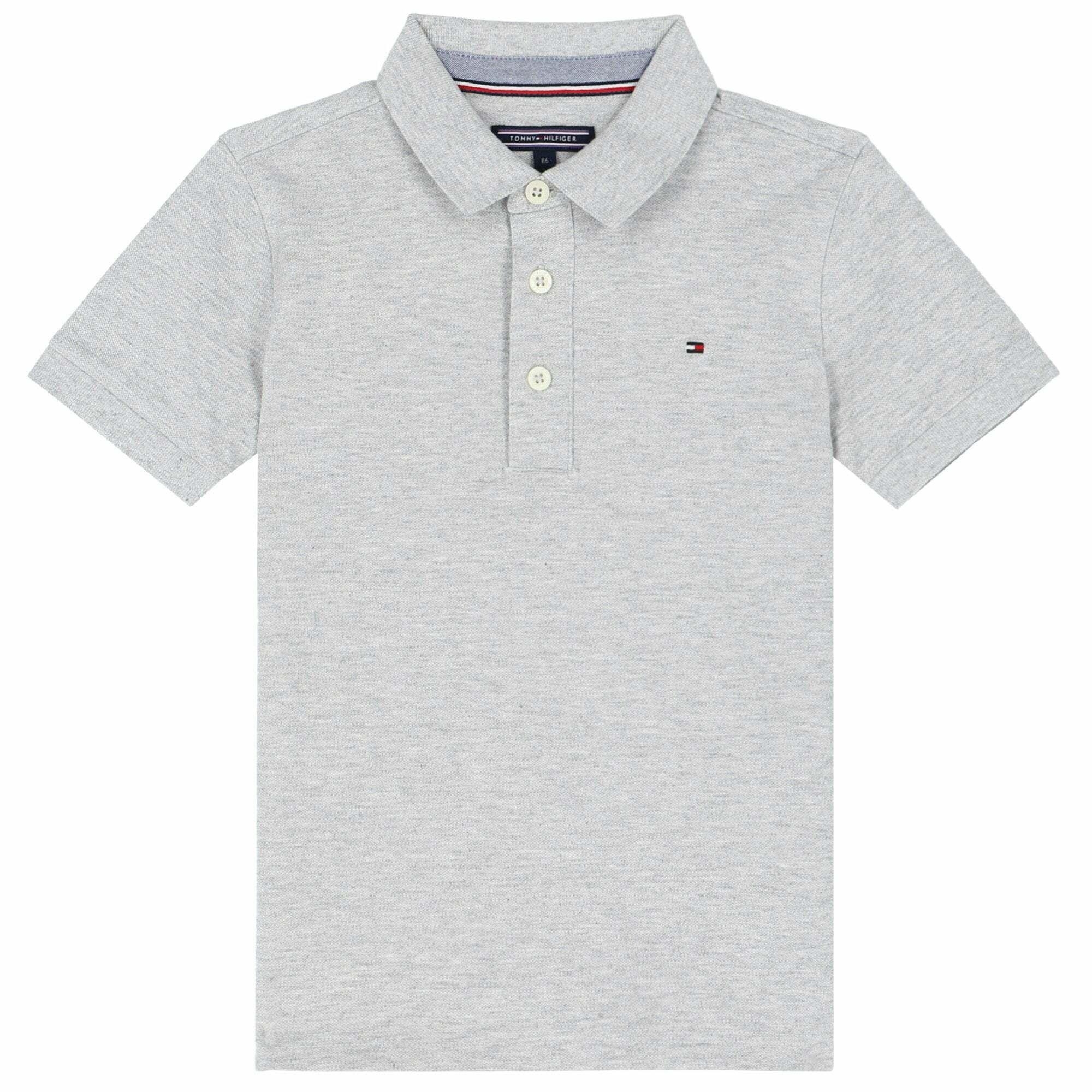Tommy Hilfiger Boys Grey Logo Polo Shirt Junior Couture Bahrain