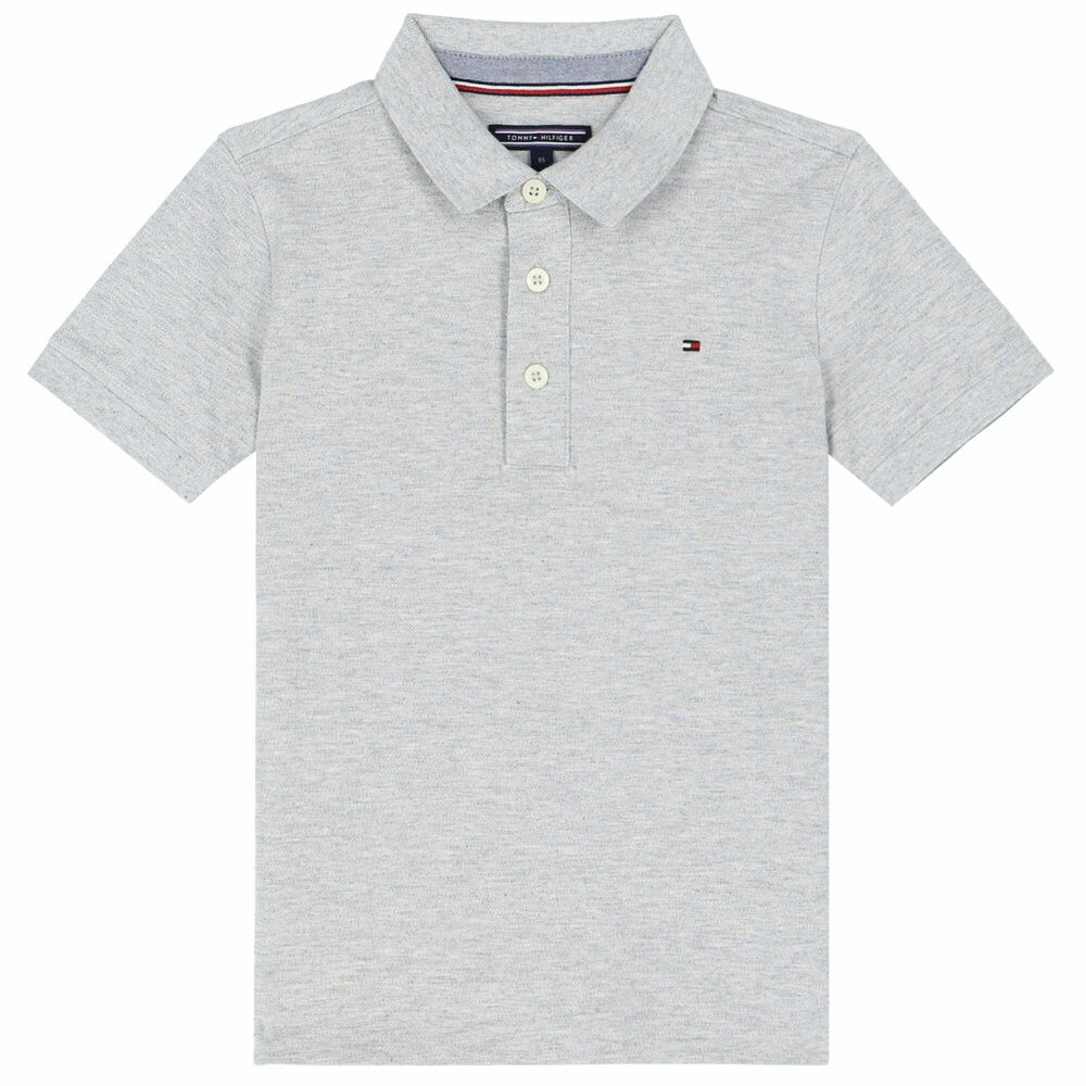 Tommy | Junior Boys Polo Shirt Couture Hilfiger Logo Grey USA