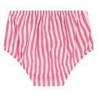 طقم فستان مخطط للبنات باللون الأبيض والوردي للأطفال, 1, hi-res