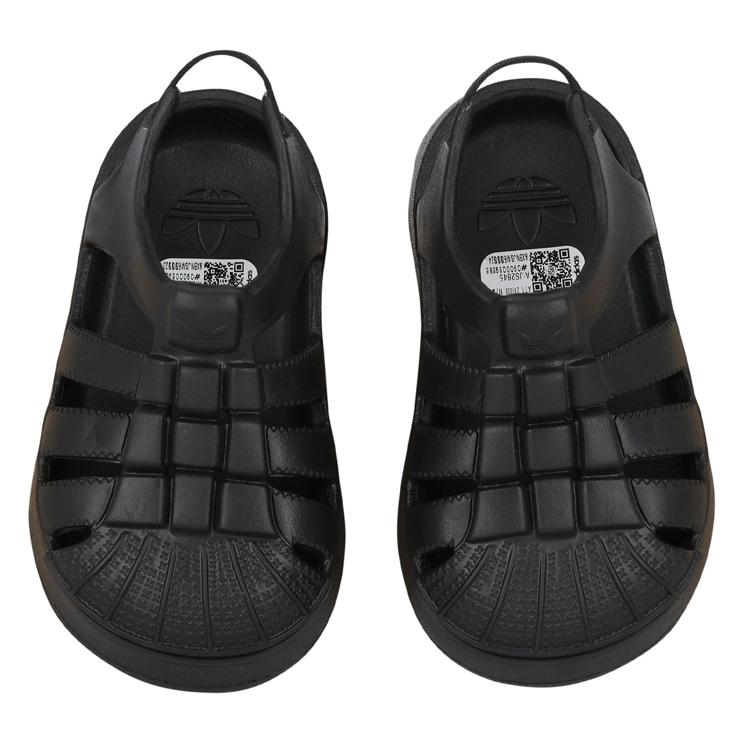 Black Logo Superstar Sandals, 1, hi-res