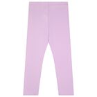 Girls White & Lilac Leggings Set, 1, hi-res