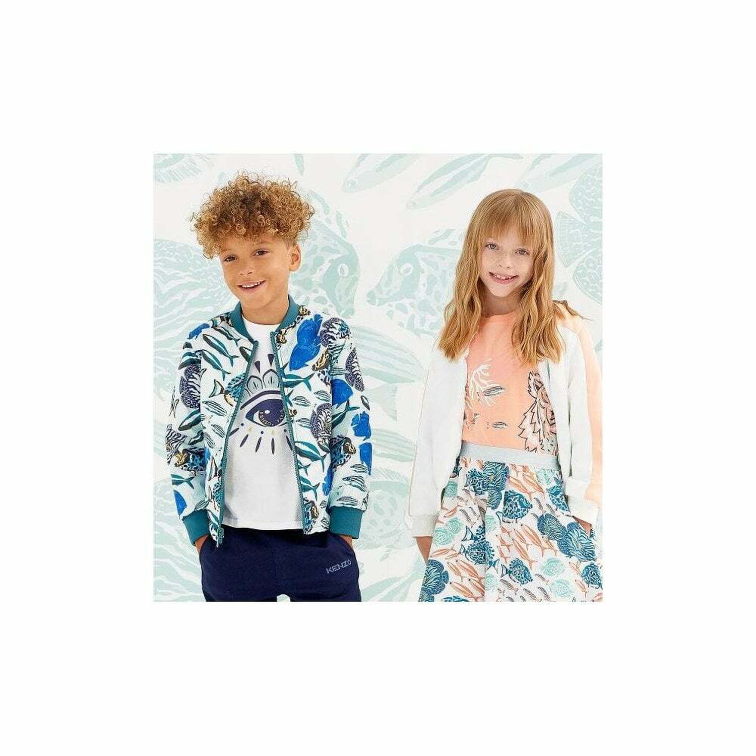 Girls Coral Tiger Logo T-Shirt, 1, hi-res