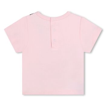 Younger Girls Pink Logo Bag Shorts Set