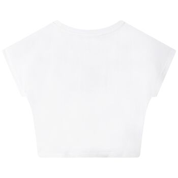 Girls White Logo T-Shirt