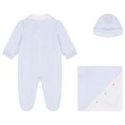Baby Boys White & Blue Babygrow Gift Set, 1, hi-res
