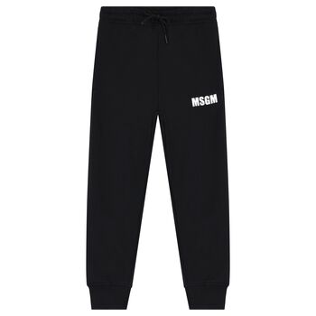 Boys Black Logo Joggers