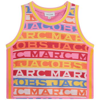 Girls Multi-Colored Logo Sleeveless Top