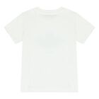 Younger Boys White & Blue Logo Shorts Set, 1, hi-res