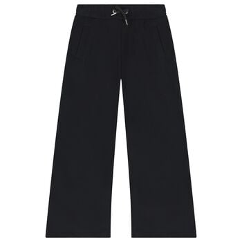Girls Black Wide Leg Trousers