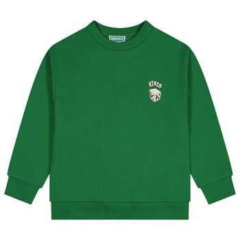 Boys Green Dice Logo Sweatshirt