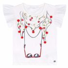Girls White Printed Tops, 1, hi-res