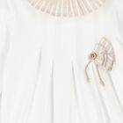 اوفرول بنات مخطط باللونين الابيض و البيج , 2, hi-res