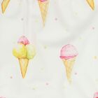 Younger Girls White Ice Creams Swimsuit, 1, hi-res