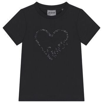 Girls Black Logo T-Shirt
