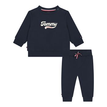 Baby Boys Navy Blue Logo Tracksuit 