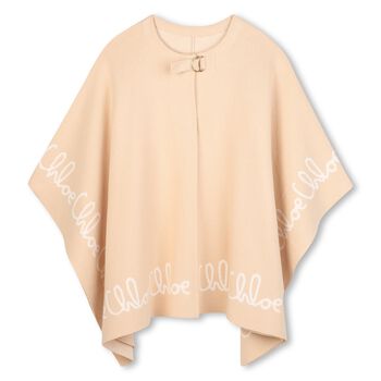 Girls Pink Knitted Cape