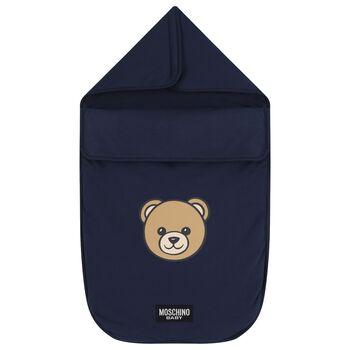 Navy Blue Teddy Bear Logo Baby Nest