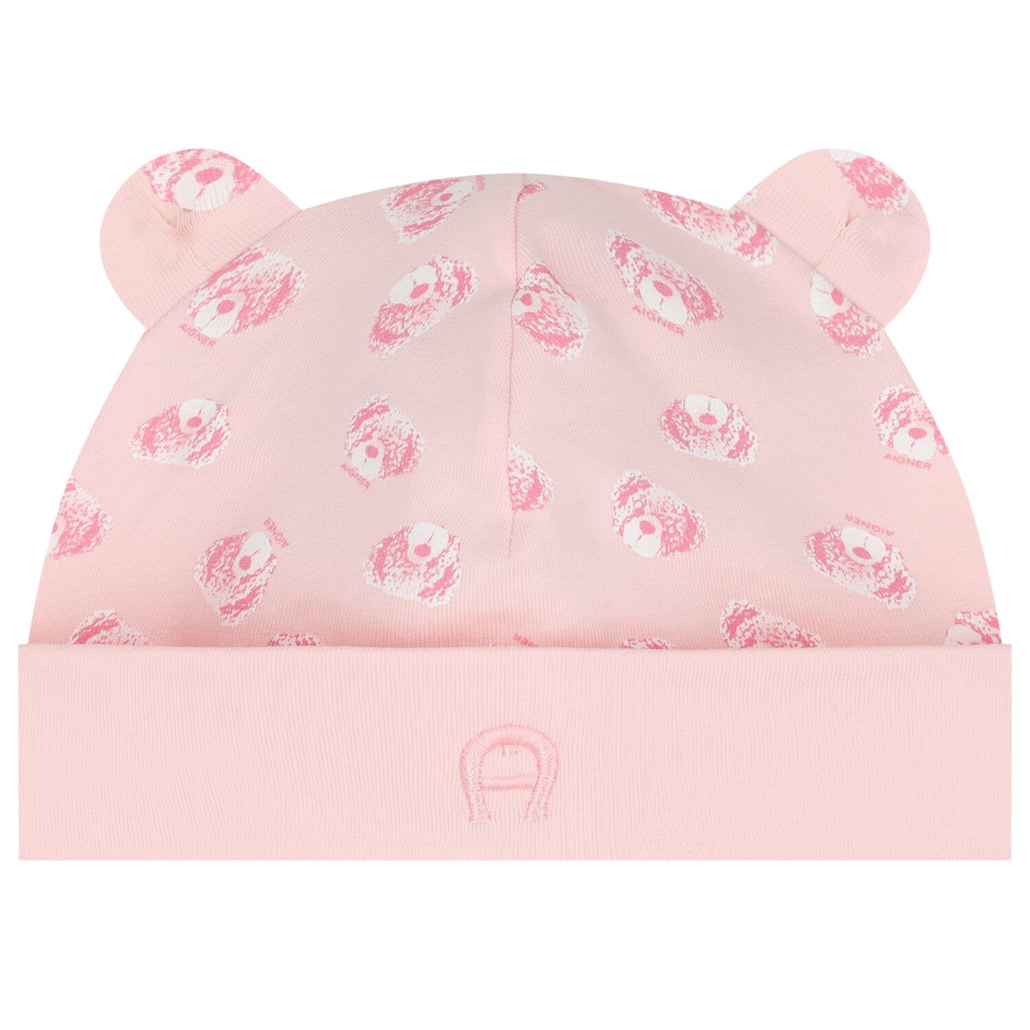 Baby Girls Pink Teddy Bear Logo Hat, 3, hi-res