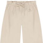 Girls Beige Logo Trousers, 1, hi-res