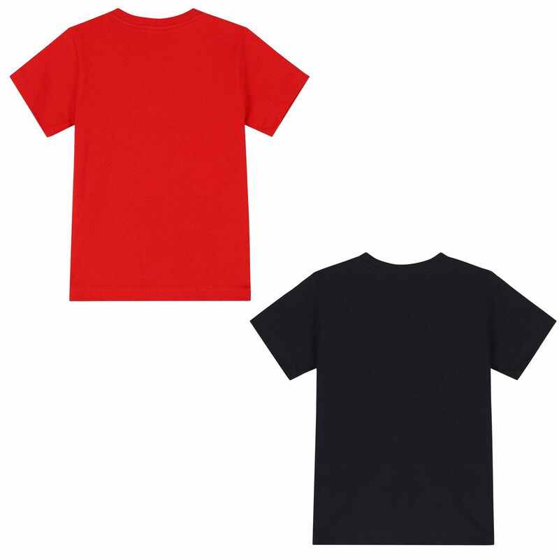 Boys Navy & Red Logo T-Shirts ( 2-Pack ), 1, hi-res image number null