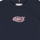 Girls Navy Blue Logo T-Shirt, 1, hi-res