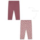 Younger Girls Pink Polka Dots Reversible Leggings, 1, hi-res