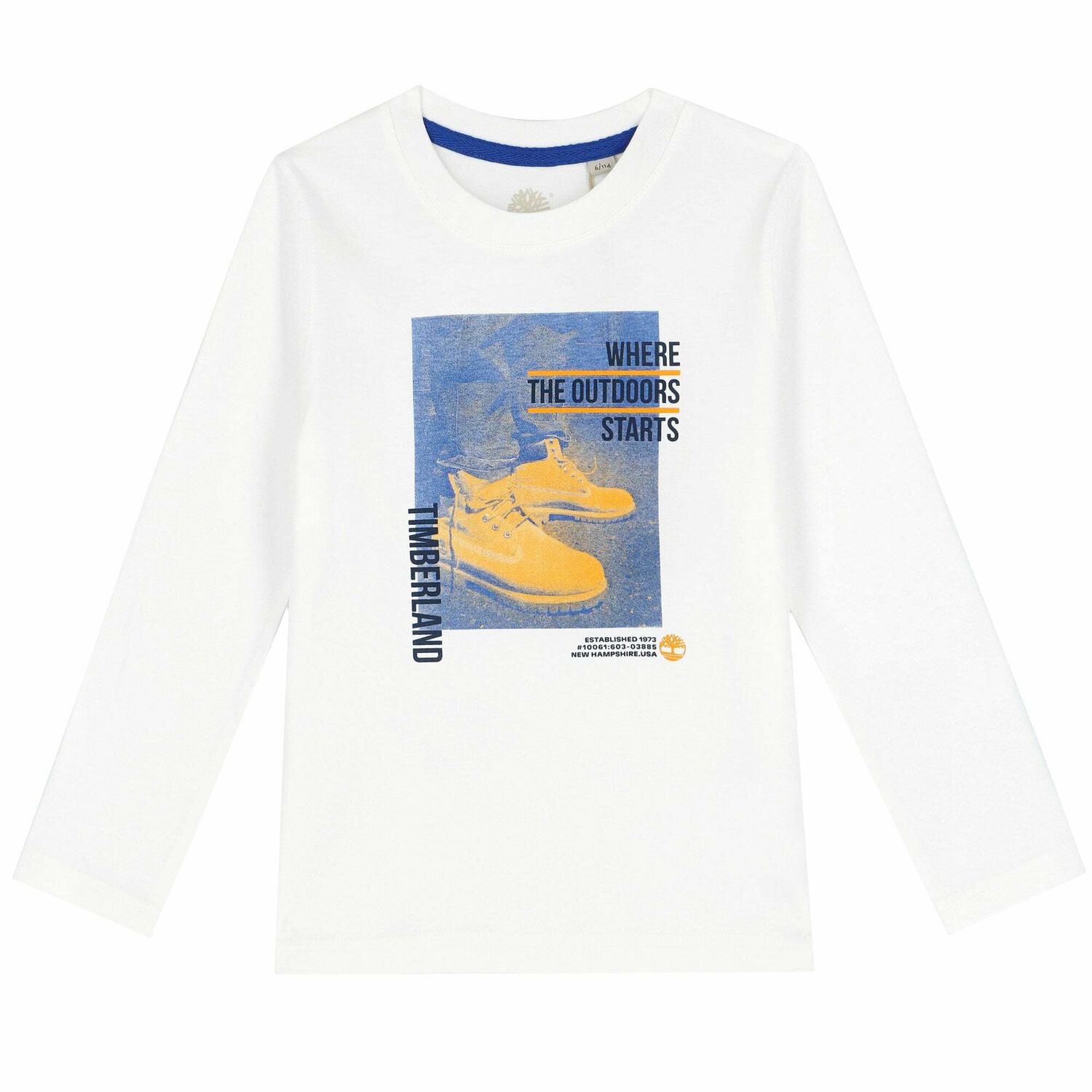 Boys White Long Sleeve Top , 1, hi-res image number null