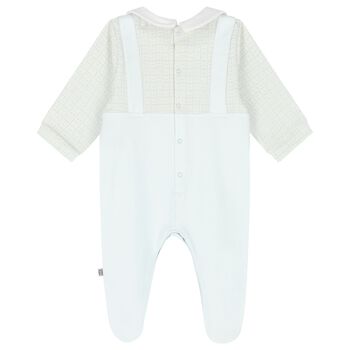 Baby Boys Blue Logo Babygrow
